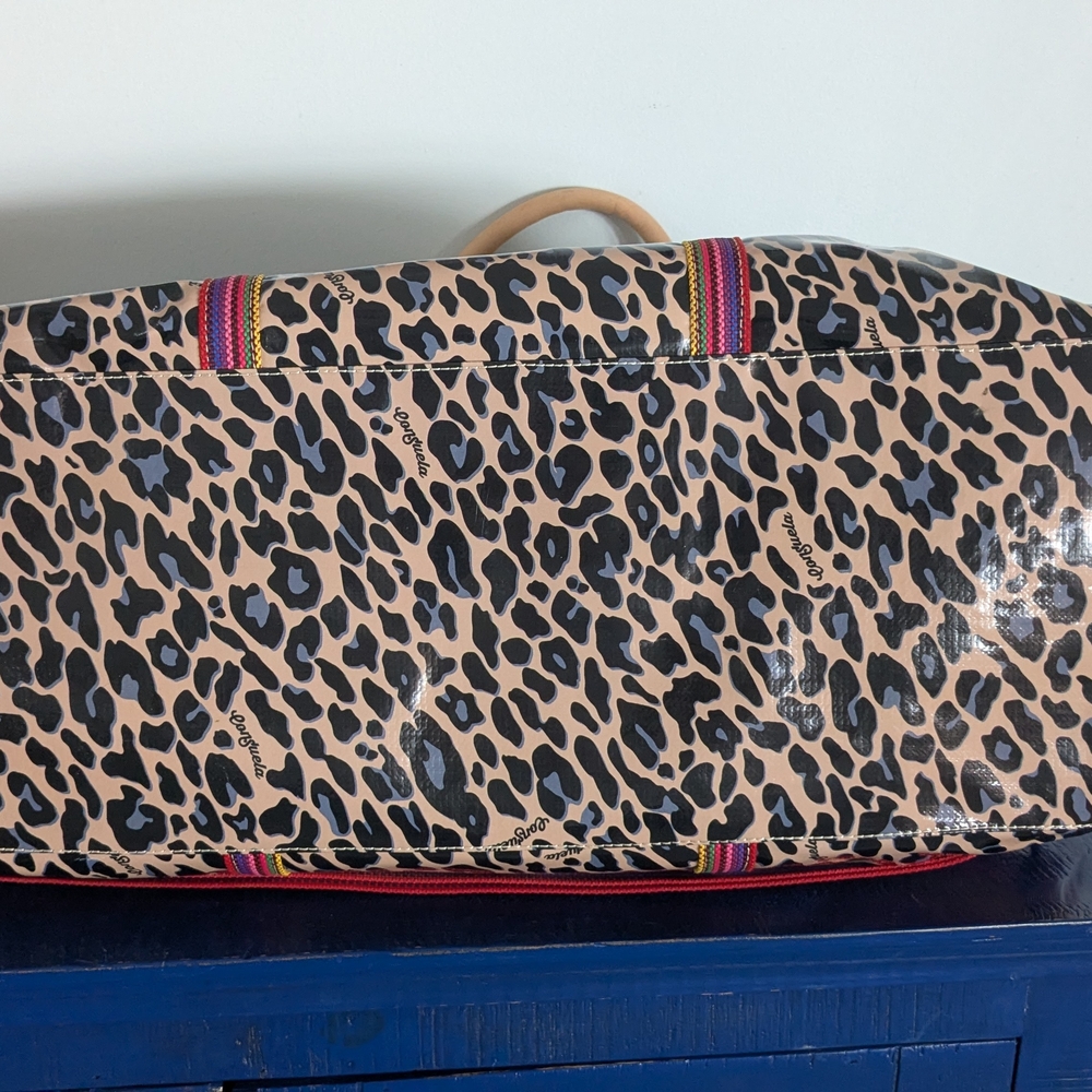 Consuela Blue Jag Weekender - Tan and Black Leopard Travel Bag - Picture 11 of 12